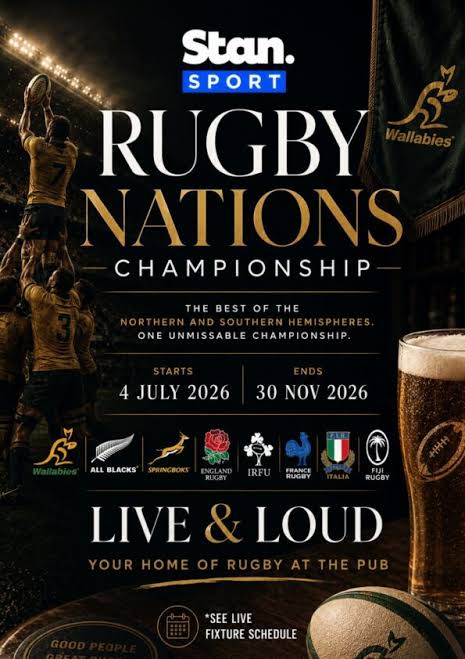 RAVENSWOOD HOTEL LIVE AND LOUD RUGBY CHAMPIONSHIPS SPORTS BAR TAB
